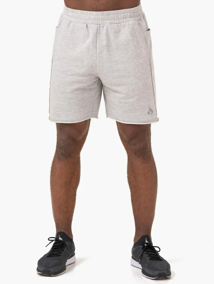 Gym Shorts Mens Ryderwear Pursuit Track Shorts Light Grey Marl