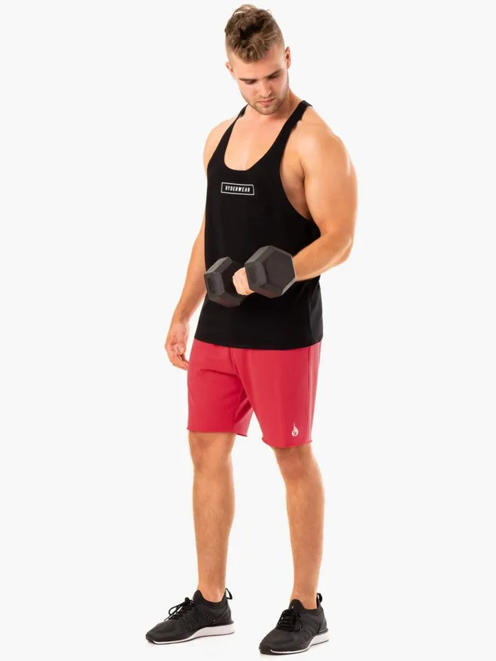 Gym Shorts Mens Ryderwear Recharge Track Gym Short Red