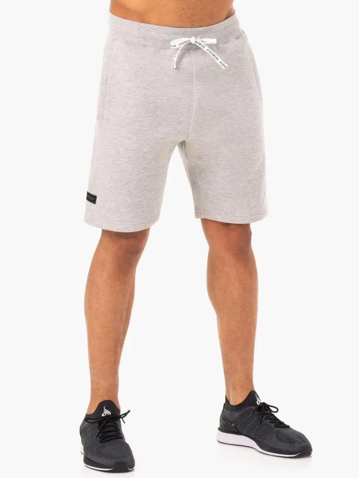 Gym Shorts Mens Ryderwear Recharge Track Short Grey Marl