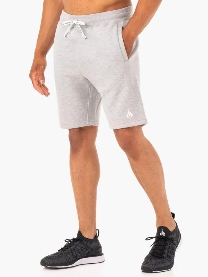 Gym Shorts Mens Ryderwear Recharge Track Short Grey Marl