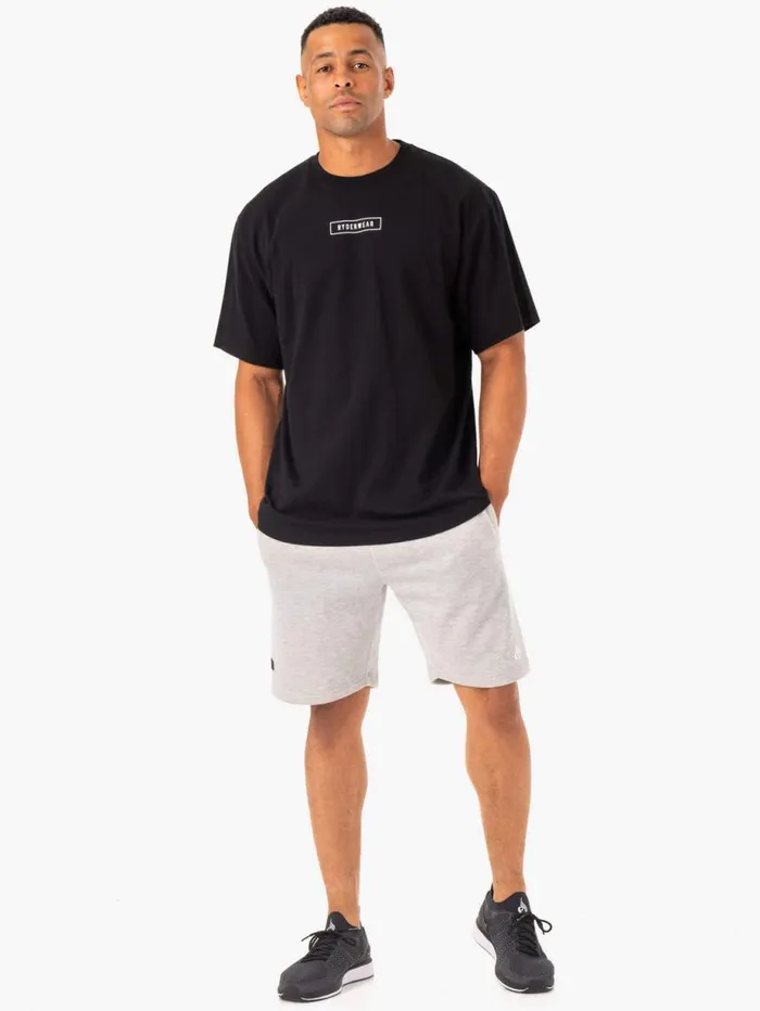 Gym Shorts Mens Ryderwear Recharge Track Short Grey Marl