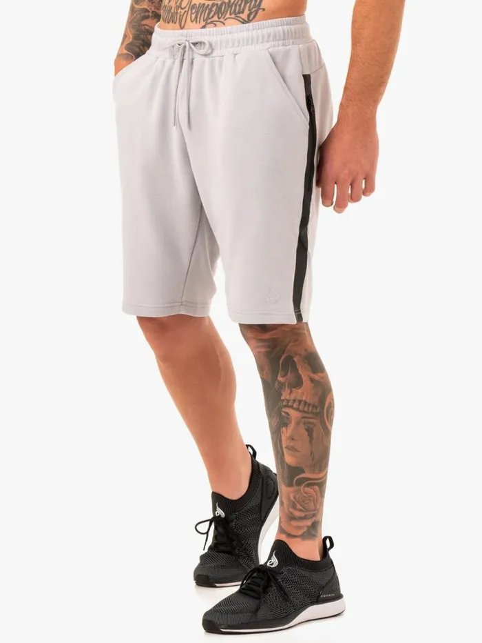 Gym Shorts Mens Ryderwear Restore Fleece Track Short Snow Grey