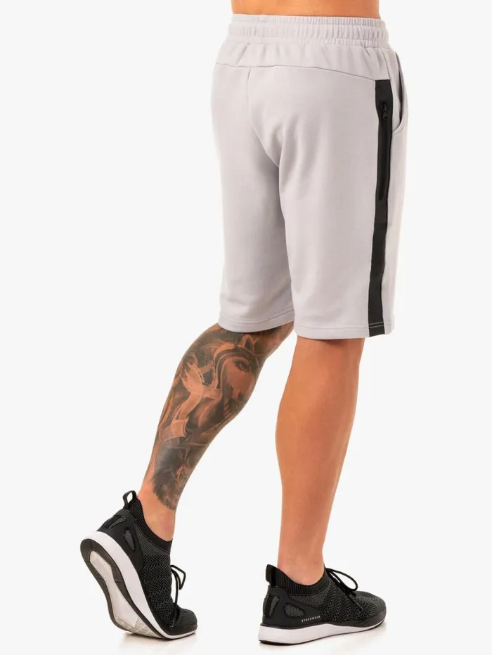 Gym Shorts Mens Ryderwear Restore Fleece Track Short Snow Grey