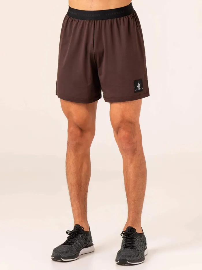 Gym Shorts Mens Ryderwear Terrain Mesh Gym Shorts Dark Oak