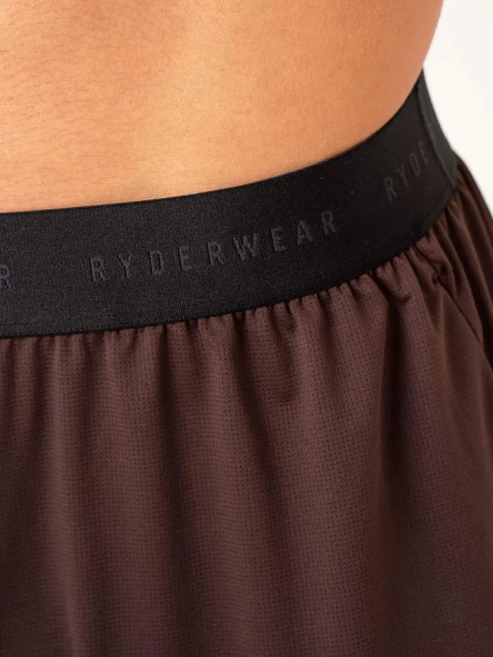 Gym Shorts Mens Ryderwear Terrain Mesh Gym Shorts Dark Oak