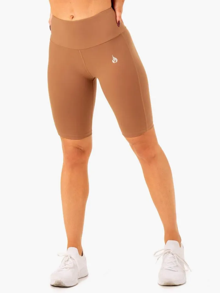 Gym Shorts Womens Ryderwear Action Bike Short Mocha