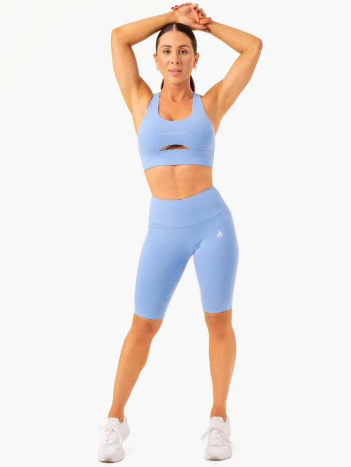Gym Shorts Womens Ryderwear Action Bike Short Sky Blue