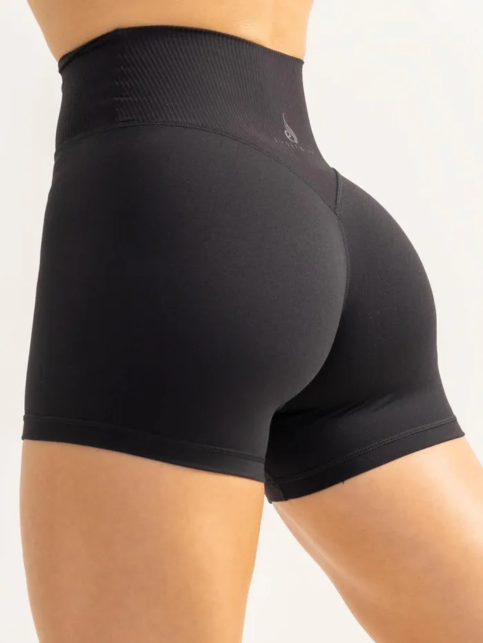 Gym Shorts Womens Ryderwear Activate High Waisted Shorts Black