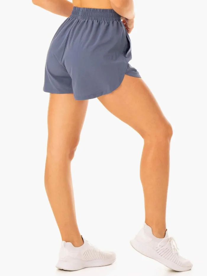 Gym Shorts Womens Ryderwear Element Training Shorts Steel Blue