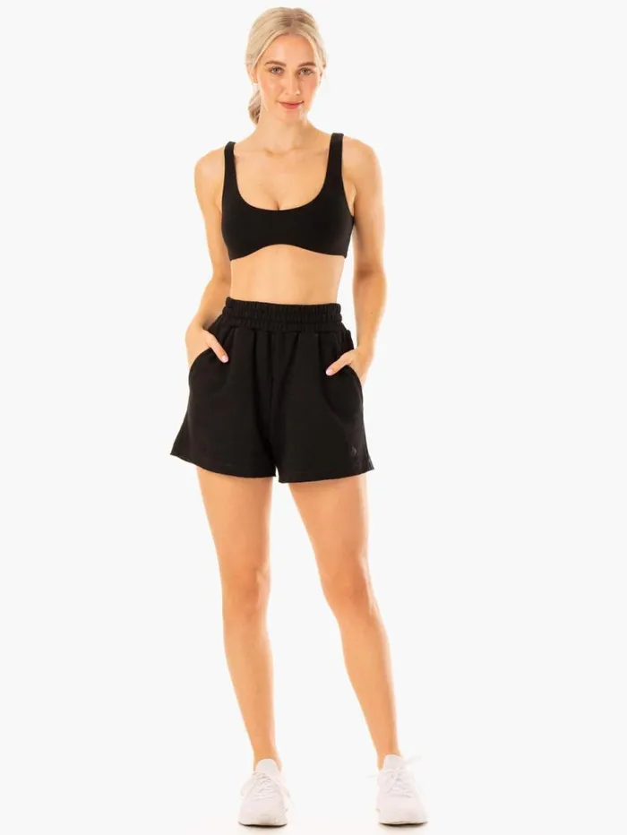 Gym Shorts Womens Ryderwear Elevate Track Short Black