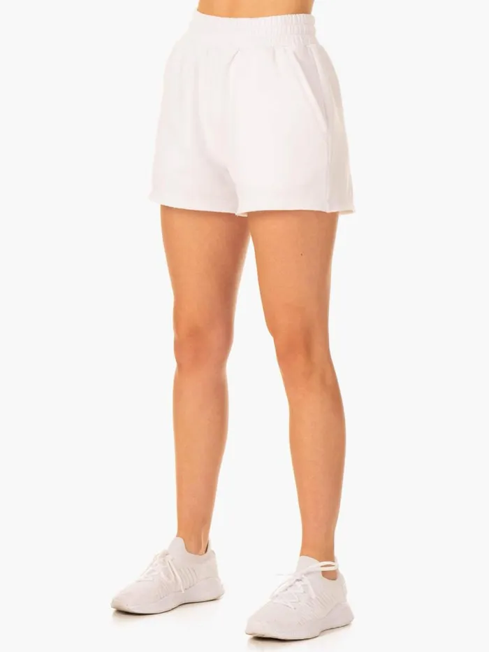 Gym Shorts Womens Ryderwear Elevate Track Short White