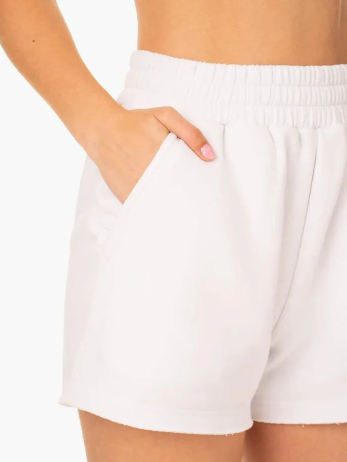 Gym Shorts Womens Ryderwear Elevate Track Short White