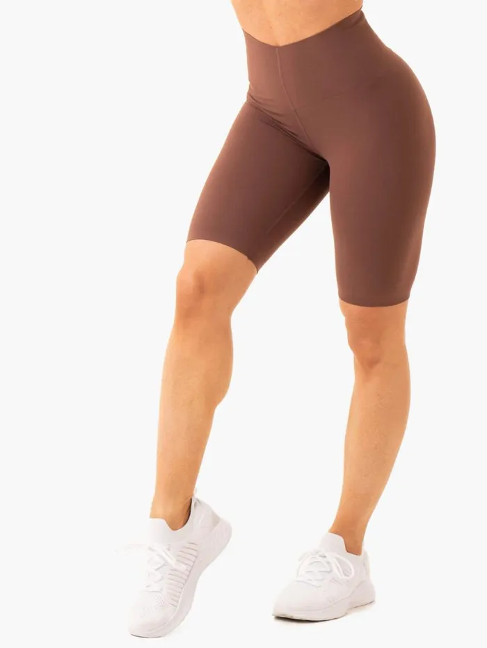 Gym Shorts Womens Ryderwear Extend Compression Bike Shorts Chocolate
