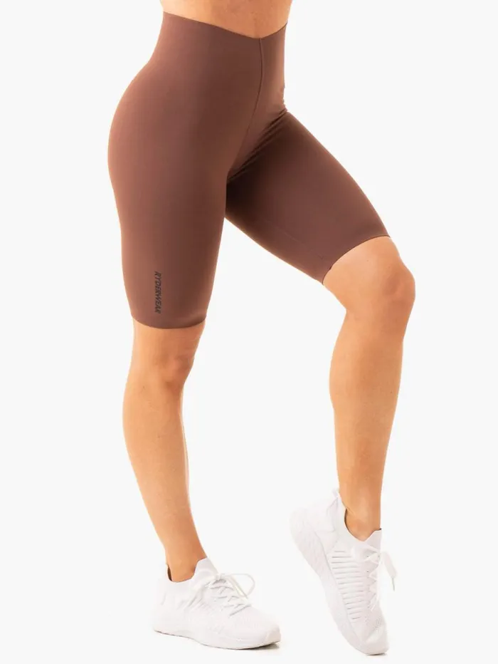 Gym Shorts Womens Ryderwear Extend Compression Bike Shorts Chocolate