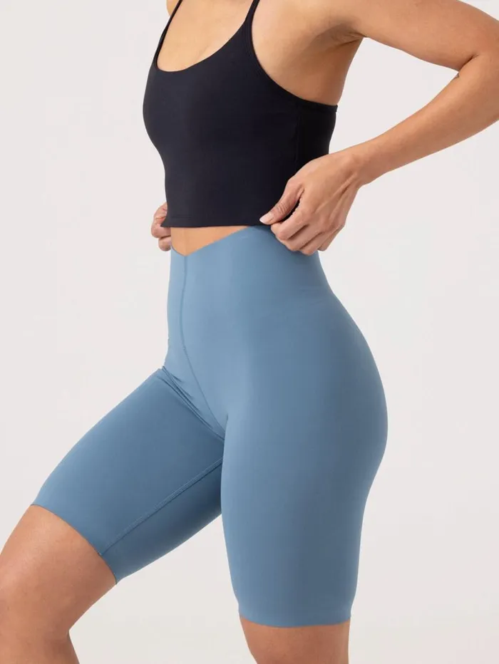 Gym Shorts Womens Ryderwear Extend Compression Bike Shorts Steel Blue