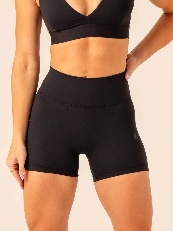 Gym Shorts Womens Ryderwear Extreme Scrunch Shorts Black