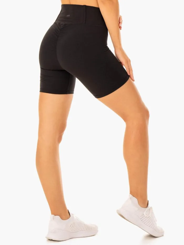 Gym Shorts Womens Ryderwear Form Scrunch Bum Shorts Black