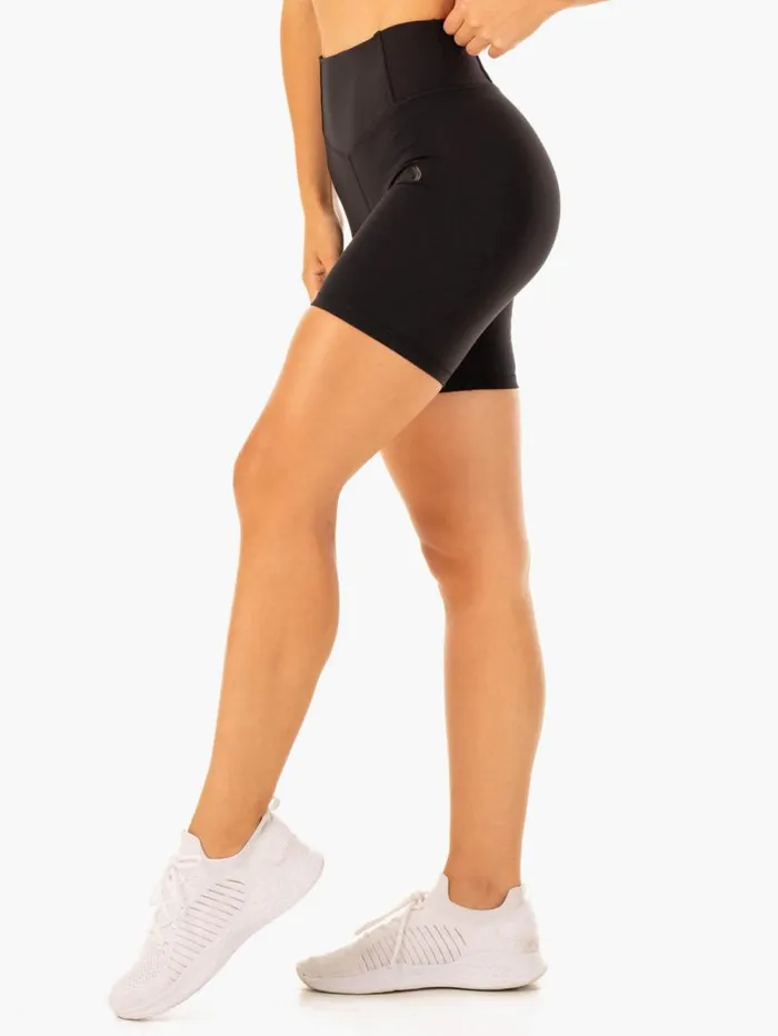 Gym Shorts Womens Ryderwear Form Scrunch Bum Shorts Black