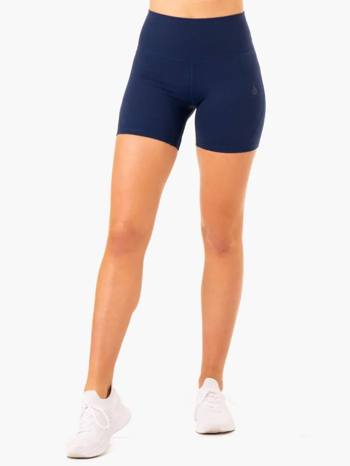Gym Shorts Womens Ryderwear NKD Align Shorts Navy