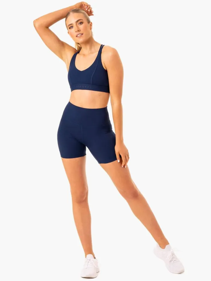 Gym Shorts Womens Ryderwear NKD Align Shorts Navy