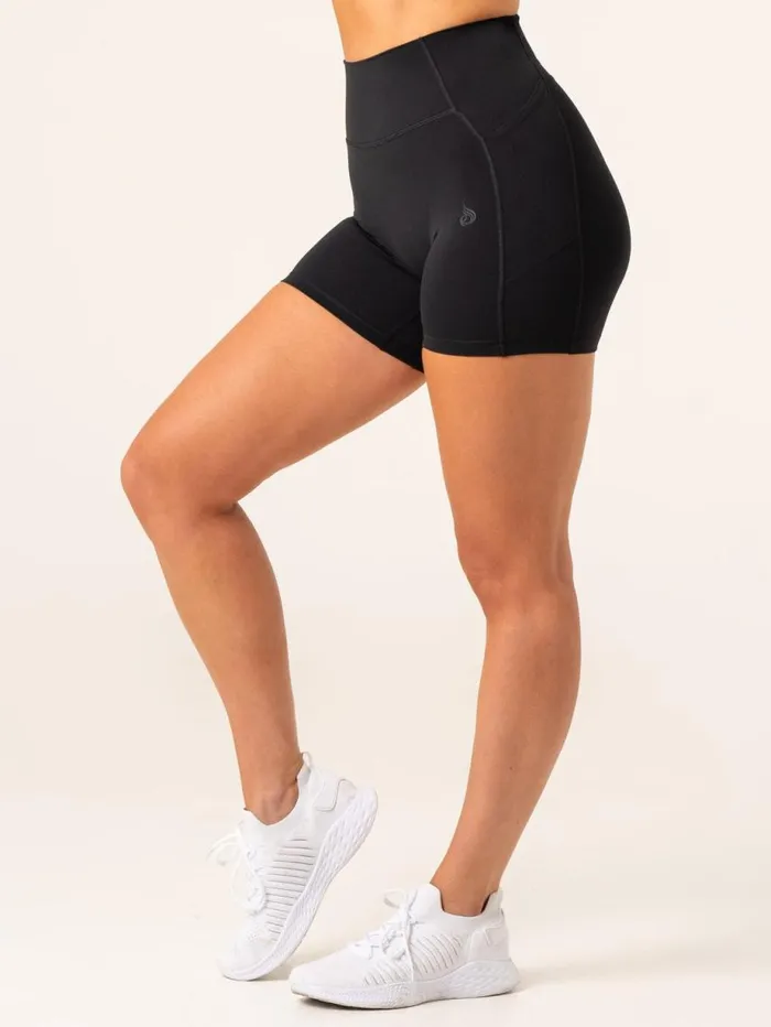 Gym Shorts Womens Ryderwear NKD Pocket Shorts Black