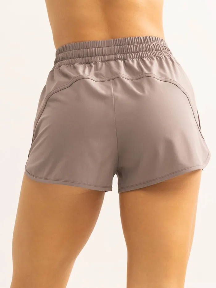 Gym Shorts Womens Ryderwear Persist Training Shorts Taupe