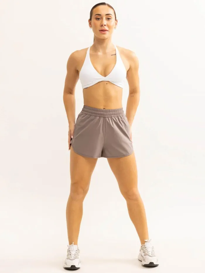 Gym Shorts Womens Ryderwear Persist Training Shorts Taupe