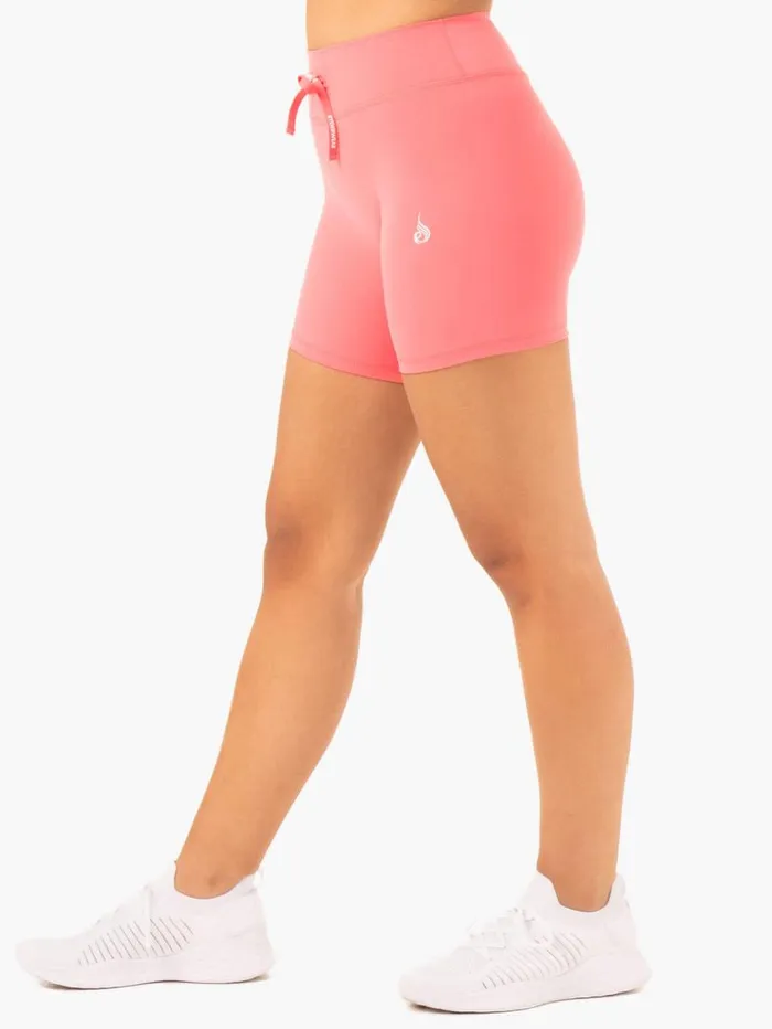 Gym Shorts Womens Ryderwear Replay High Waisted Shorts Coral