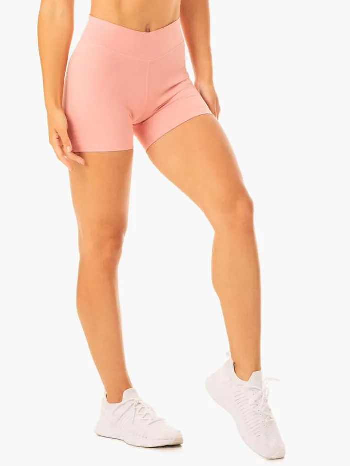 Gym Shorts Womens Ryderwear Revival Scrunch Bum Shorts Pink