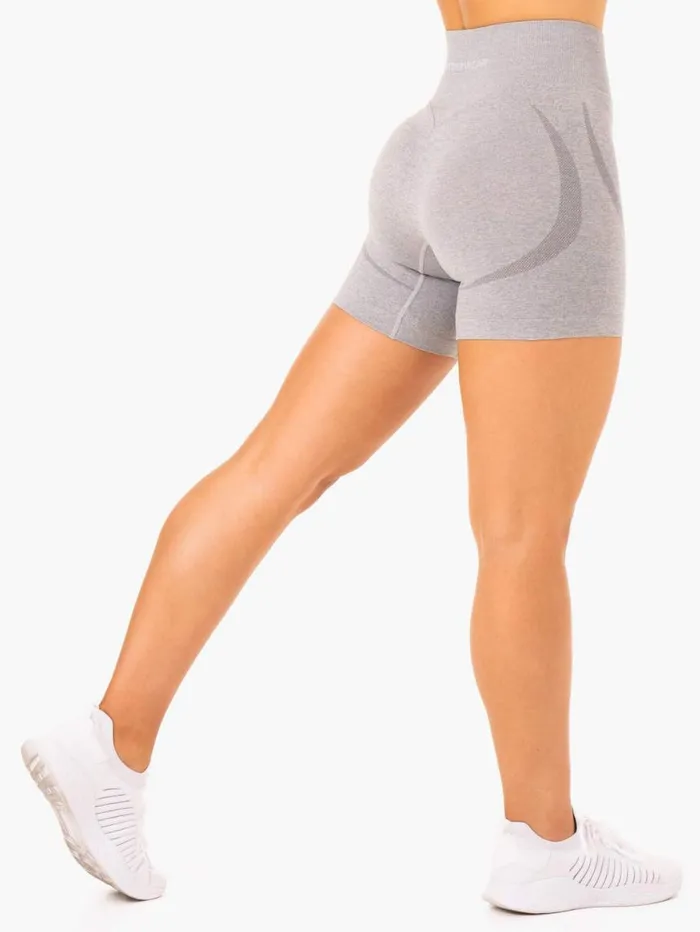Gym Shorts Womens Ryderwear Sculpt Seamless Shorts Grey Marl