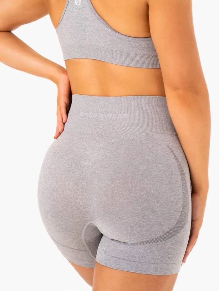 Gym Shorts Womens Ryderwear Sculpt Seamless Shorts Grey Marl