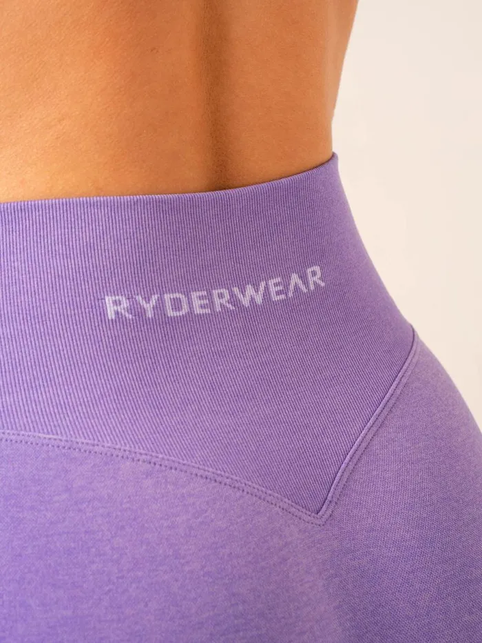 Gym Shorts Womens Ryderwear Sculpt Seamless Shorts Violet Marl