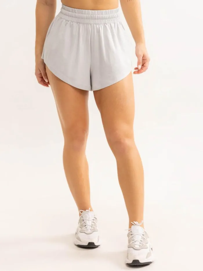 Gym Shorts Womens Ryderwear Soft Tech Shorts Grey Marl