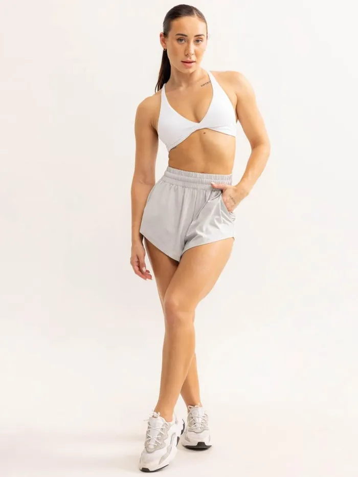 Gym Shorts Womens Ryderwear Soft Tech Shorts Grey Marl