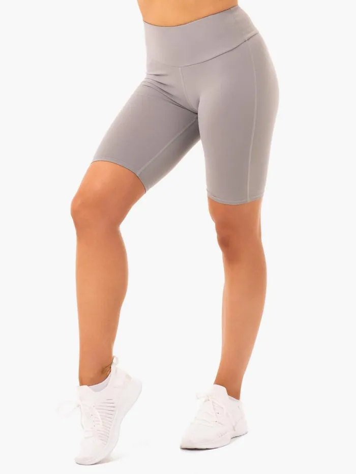 Gym Shorts Womens Ryderwear Staples Bike Shorts Grey