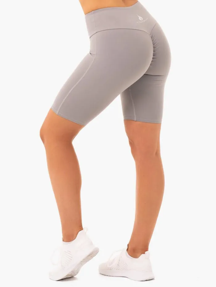 Gym Shorts Womens Ryderwear Staples Bike Shorts Grey
