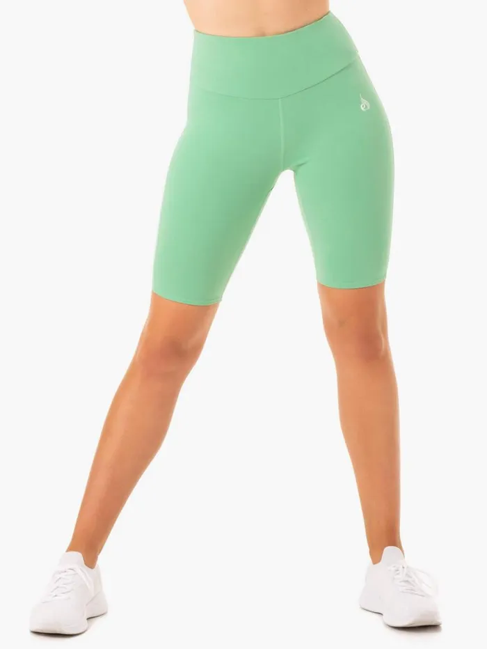 Gym Shorts Womens Ryderwear Staples Scrunch Bum Bike Shorts Neomint