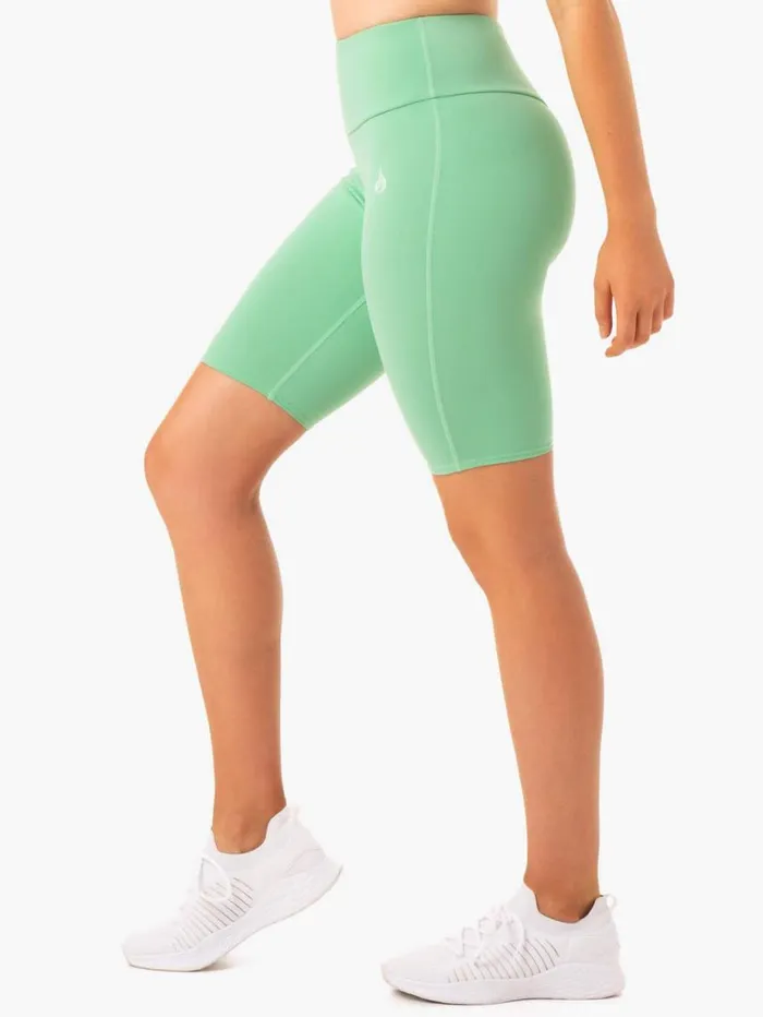 Gym Shorts Womens Ryderwear Staples Scrunch Bum Bike Shorts Neomint