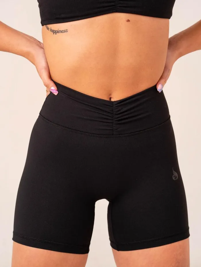 Gym Shorts Womens Ryderwear Tempo Shorts Black