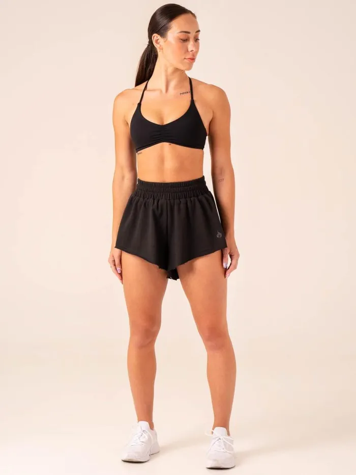 Gym Shorts Womens Ryderwear Tempo Track Short Black
