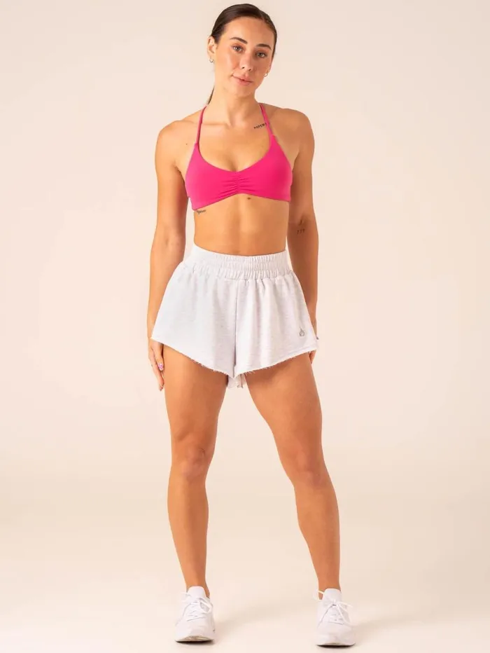 Gym Shorts Womens Ryderwear Tempo Track Short Snow Grey Marl