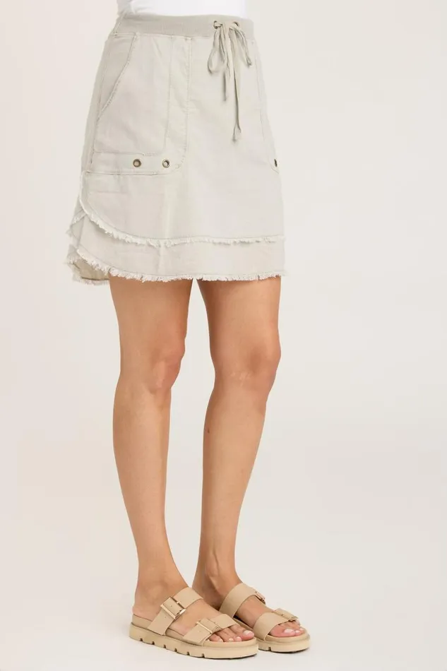 Hargen Tiered Skirt Whitecap Pigment Clothing XCVI Skirts