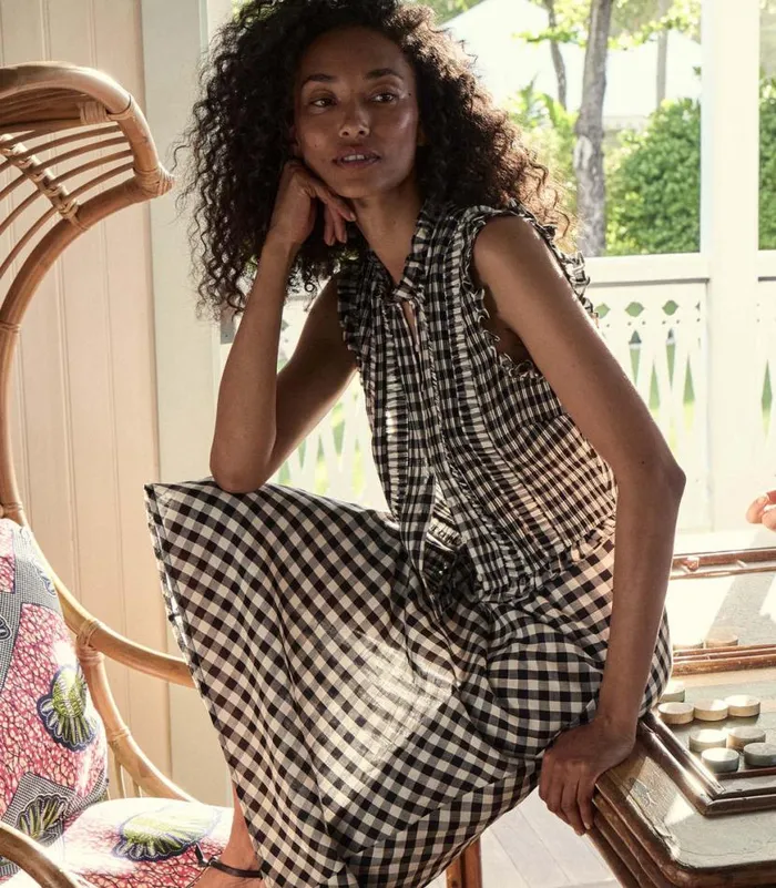 HARIETTA TOP Marilyn Gingham Shop DEN Tops