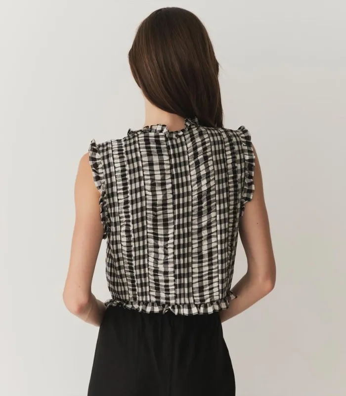 HARIETTA TOP Marilyn Gingham Shop DEN Tops