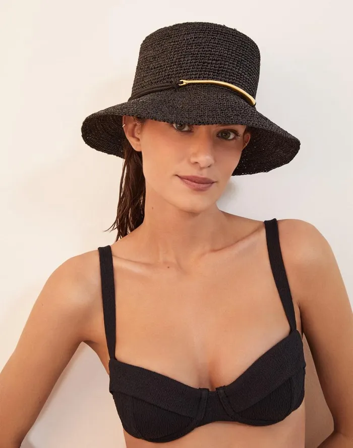 Hats Women ViX Paula Hermanny Bucket Hat 8211 Black