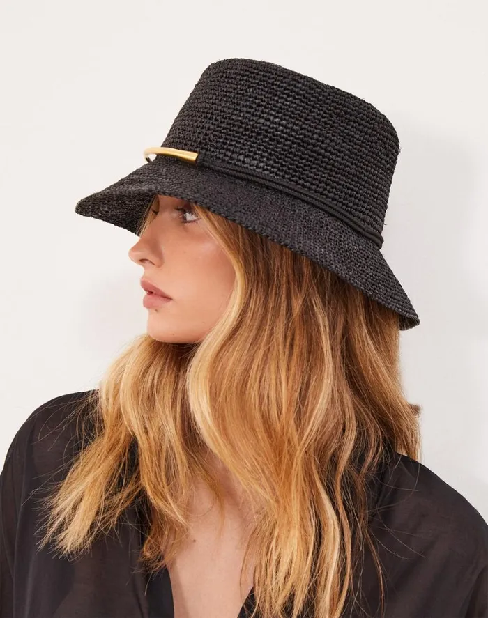 Hats Women ViX Paula Hermanny Bucket Hat 8211 Black