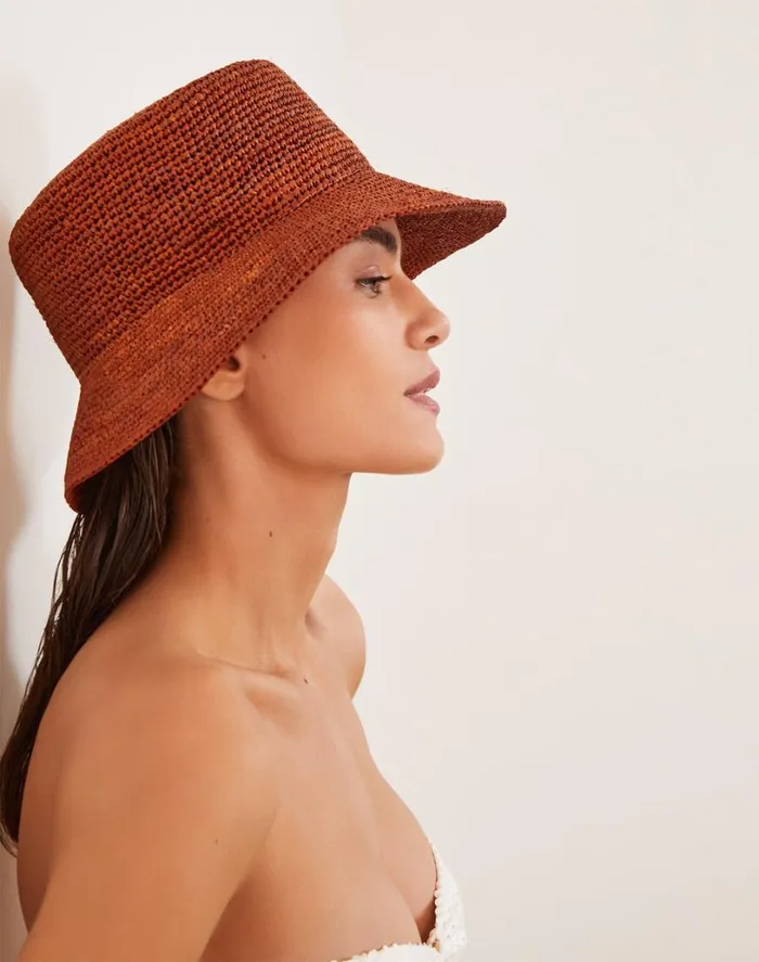 Hats Women ViX Paula Hermanny Bucket Hat 8211 Brick