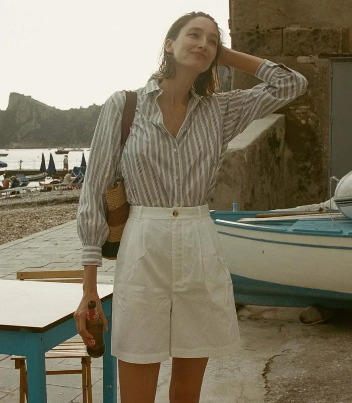 HAVA TOP Indigo Sorrento Stripe Shop DEN Tops