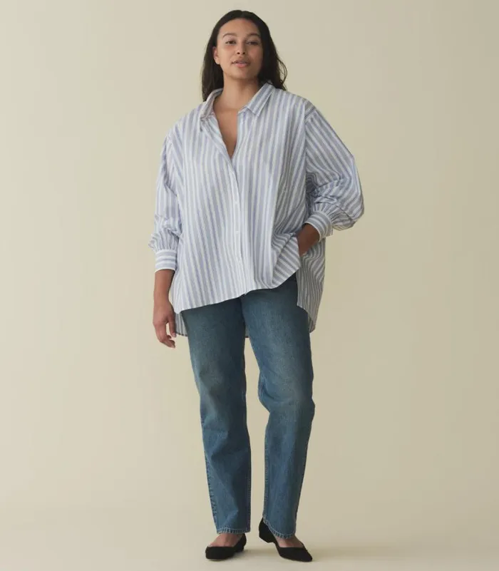 HAVA TOP Indigo Sorrento Stripe Shop DEN Tops