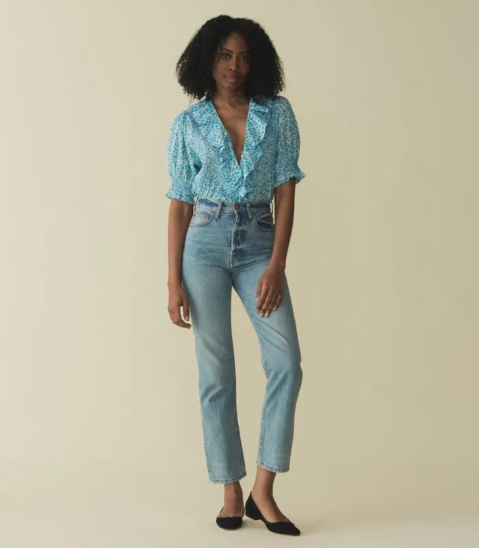 HENRI TOP Bleu Daisy Fields Shop DEN Tops